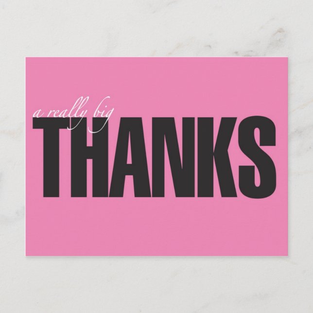 Wirklich große Danksagkarte Postkarte (Vorderseite)