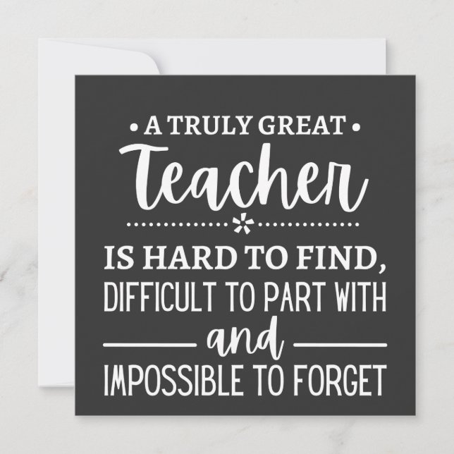 Wirklich großer Lehrer Einladung (Vorderseite)