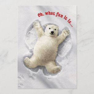 Wirklich großer Schneeengel Einladung