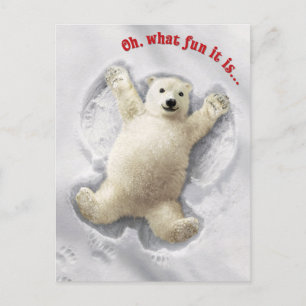 Wirklich großer Schneeengel Einladungspostkarte