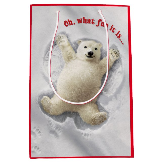 Wirklich großer Schneegel Mittlere Geschenktüte (Vorderseite)