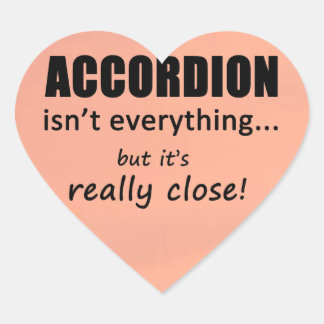 Wirklich Naher Accordion Heart Sticker