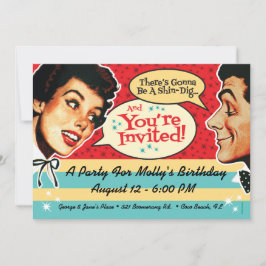 Wirklich Retro-Party Einladung