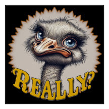 Wirklich Straußengrinsenposter