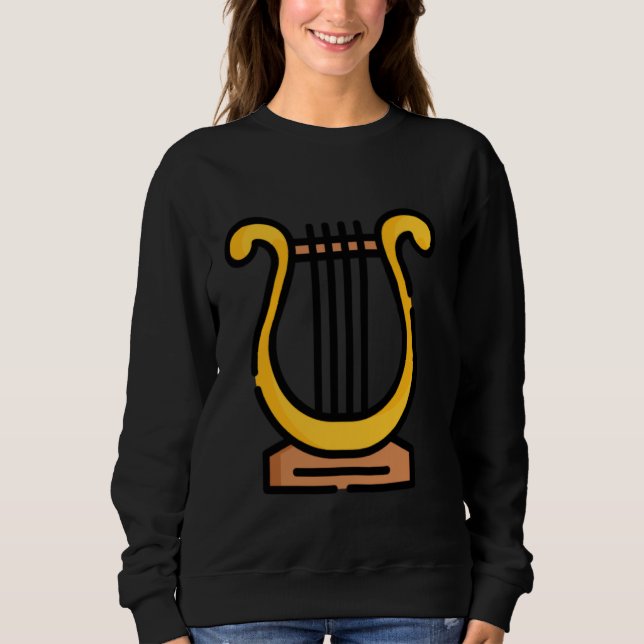 Wirklich wie Lyre-Stringinstrument Sweatshirt (Vorderseite)