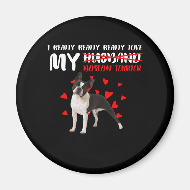 Wirklich wirklich Liebe meine Boston Terrier Magnet (Vorne)