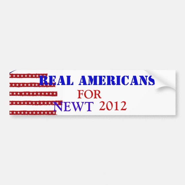 WIRKLICHE AMERIKANER FÜR NEWT 2012 AUTOAUFKLEBER (Vorne)