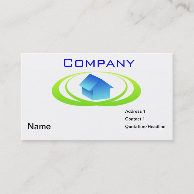 Wirkliche Anwesen-Geschäfts-Karte Visitenkarte (Vorderseite)