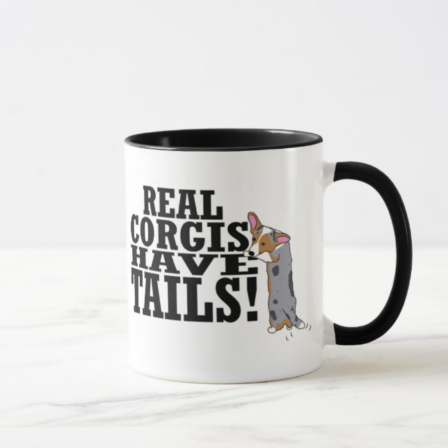 Wirkliche Corgis haben Schwanz-Tasse Tasse (Rechts)