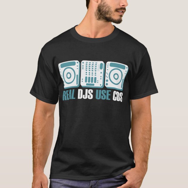 Wirkliche DJs Gebrauchs-CDs (weiß) T-Shirt (Vorderseite)