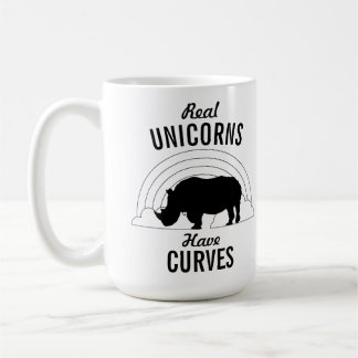 Wirkliche Einhörner haben die lustigen Kurven Tasse