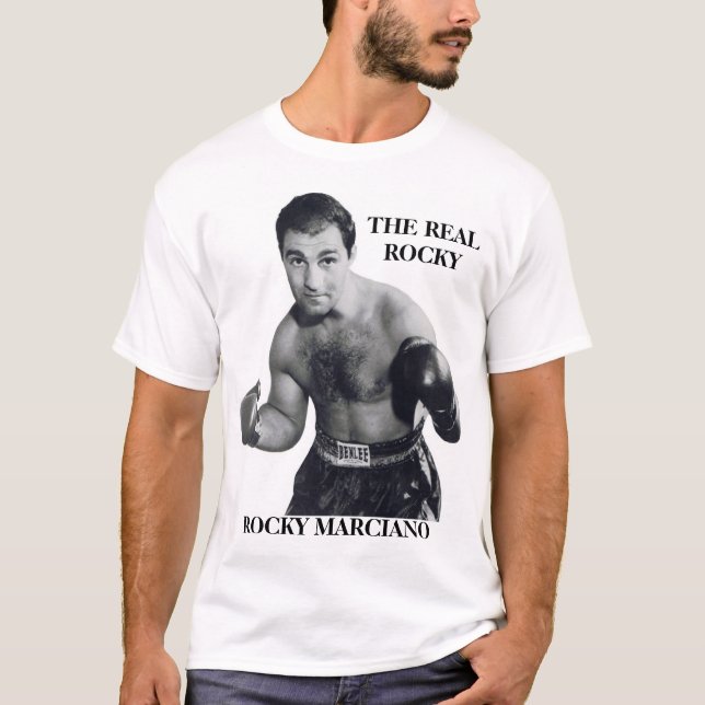 WIRKLICHE FELSIGE "ROCKY MARCIANO" 49-0 NUFF SAGTE T-Shirt (Vorderseite)