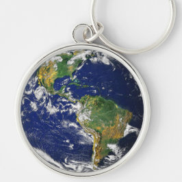 Wirkliche Fotografie des WeltSchlüsselanhängers Schlüsselanhänger