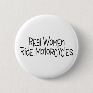 Wirkliche Frauen-Fahrmotorräder Button