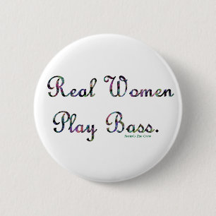 Wirkliche Frauen-Spiel-Baß Button