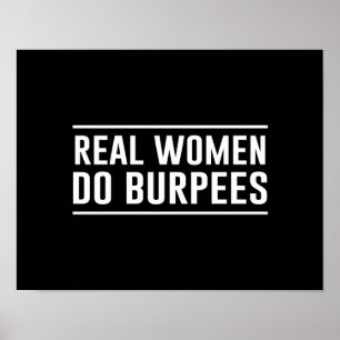 Wirkliche Frauen tun Burpees Poster