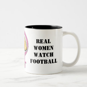 Wirkliche Frauen-Uhr-Fußball-Tasse Zweifarbige Tasse