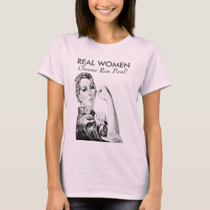 Wirkliche Frauen wählen Ron Paul T-Shirt