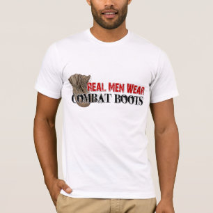 Wirkliche Herrenbekleidung-Kampf-Stiefel T-Shirt