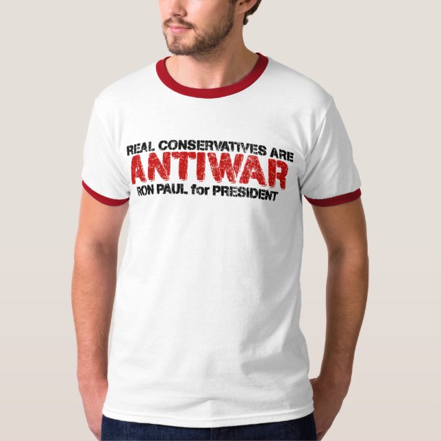 Wirkliche Konservative sind Antikriegs T-Shirt (Vorderseite)