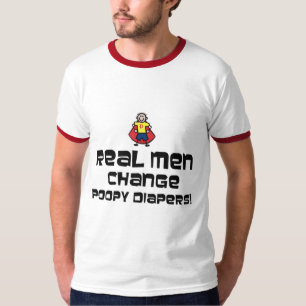 Wirkliche Mann-Änderung Poopy Windeln T-Shirt