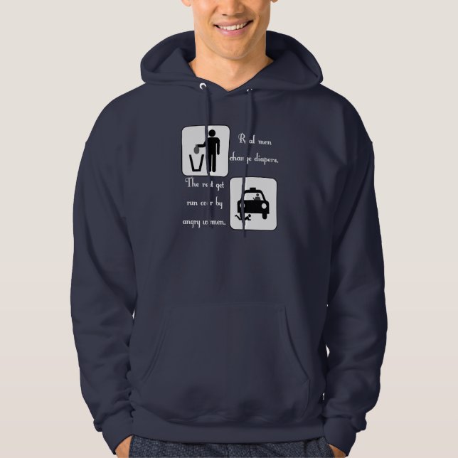 Wirkliche Mann-Änderungs-Windeln (weiß) Hoodie (Vorderseite)