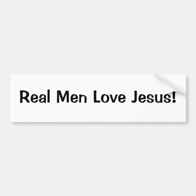 Wirkliche Mann-Liebe Jesus Autoaufkleber (Vorne)