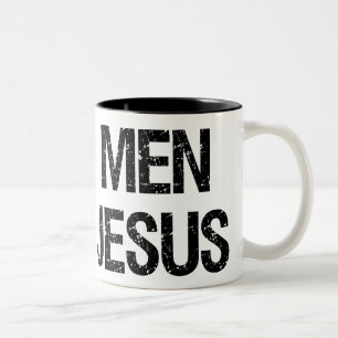 Wirkliche Mann-Liebe Jesus Zweifarbige Tasse