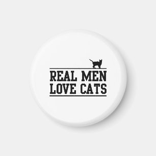 Wirkliche Mann-Liebe-Katzen Magnet