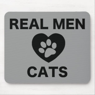 Wirkliche Mann-Liebe-Katzen Mousepad