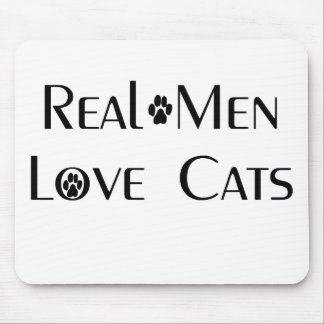 Wirkliche Mann-Liebe-Katzen Mousepad