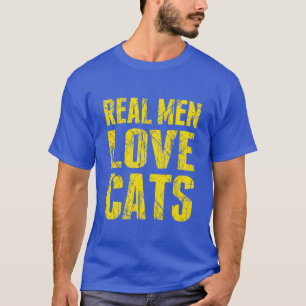 Wirkliche Mann-Liebe-Katzen-Scratchy Art T-Shirt