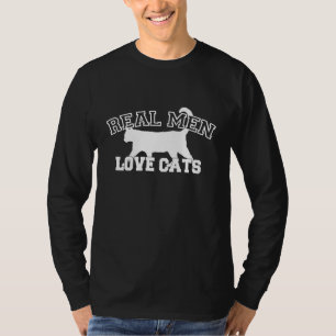 Wirkliche Mann-Liebe-Katzen T-Shirt