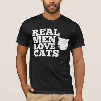 Wirkliche Mann-Liebe-Katzen T-Shirt