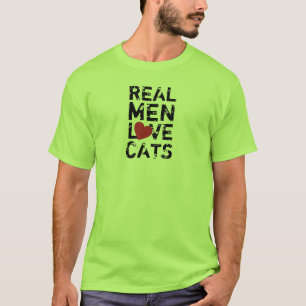 Wirkliche Mann-Liebe-Katzen T-Shirt