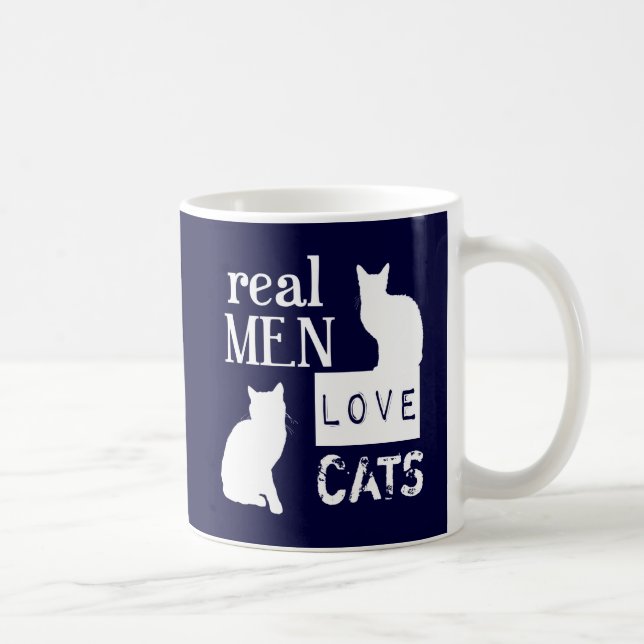Wirkliche Mann-Liebe-Katzen Tasse (Rechts)