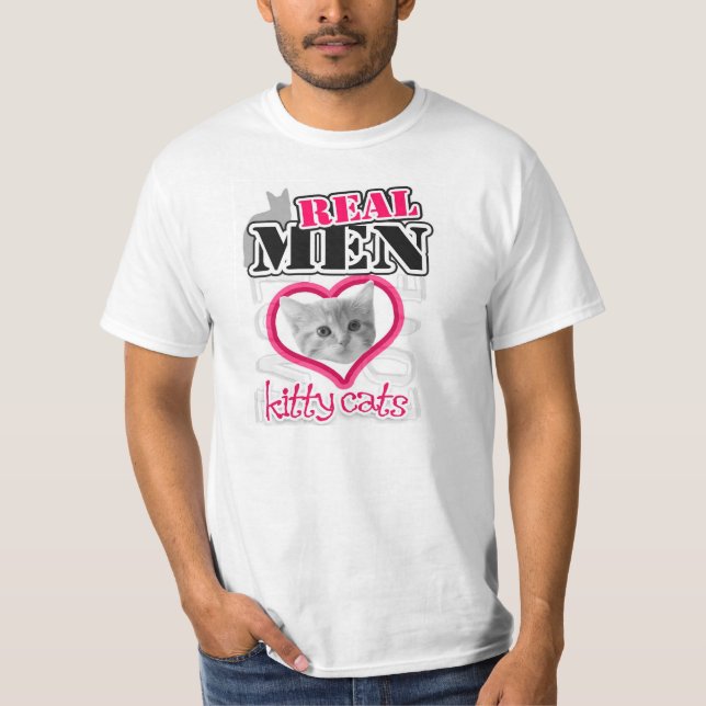 Wirkliche Mann-Liebe Kittykatzen… ROSA T-Shirt (Vorderseite)