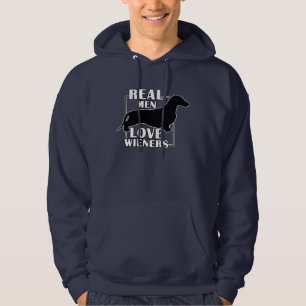 Wirkliche Männer LIEBE Dackeln Hoodie