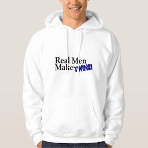 Wirkliche Männer machen Zwillinge (b) Hoodie
