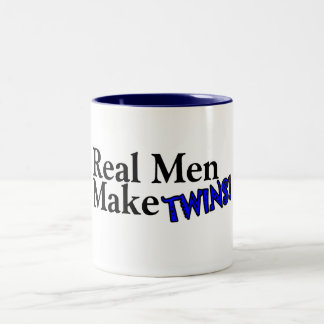 Wirkliche Männer machen Zwillinge (b) Zweifarbige Tasse