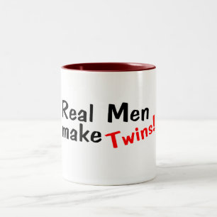 Wirkliche Männer machen Zwillinge Zweifarbige Tasse