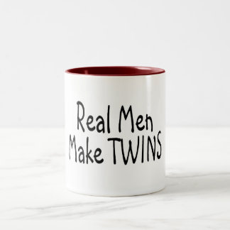 Wirkliche Männer machen Zwillinge Zweifarbige Tasse