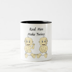 Wirkliche Männer stellen Zwillinge Kaffee-Tasse Zweifarbige Tasse