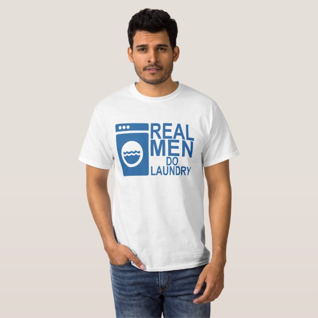 WIRKLICHE MÄNNER TUN WÄSCHEREI. T-Shirt (Vorne ganz)