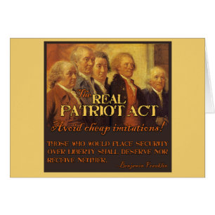 Wirkliche Patriot Act, die Gründerväter