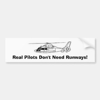 Wirkliche Piloten benötigen nicht Rollbahnen! Autoaufkleber