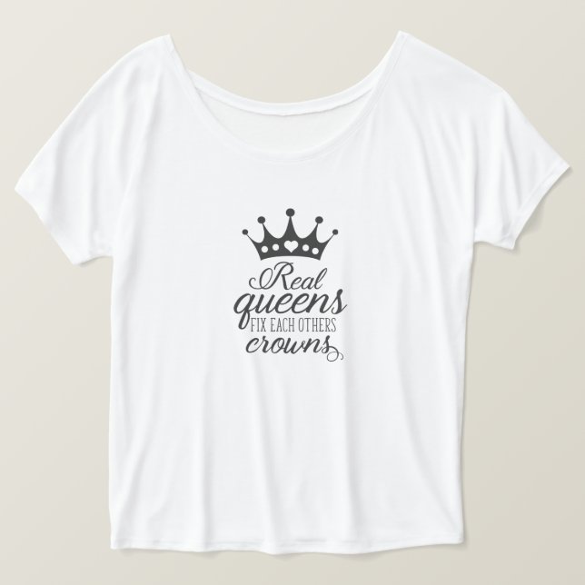 Wirkliche Queens-Verlegenheit jede andere krönt T-Shirt (Design vorne)
