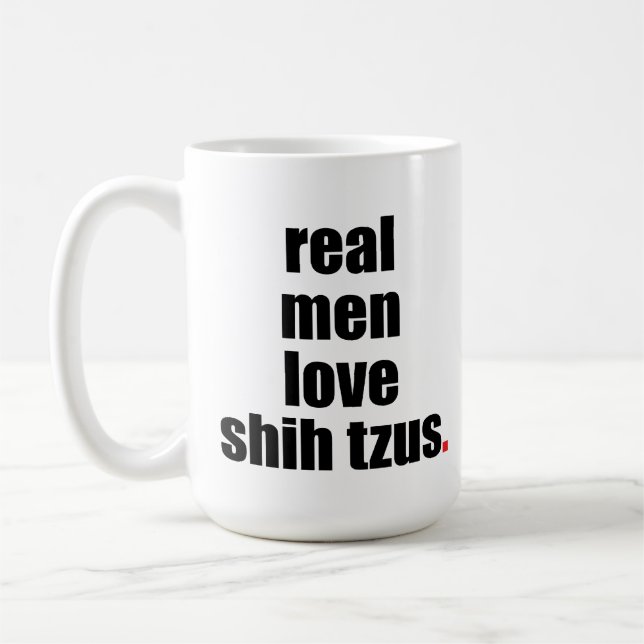 Wirkliche Tasse Mann-LiebeShih Tzus (Links)