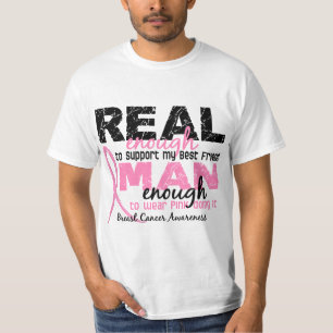 Wirklicher genug Mann genügend Brustkrebs des T-Shirt