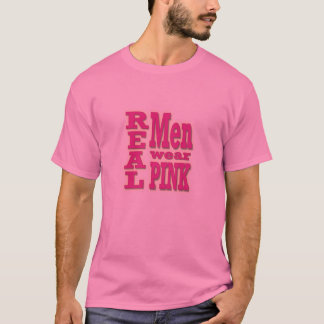 Wirklicher Mann-Abnutzungs-Rosa-T - Shirt - rosa